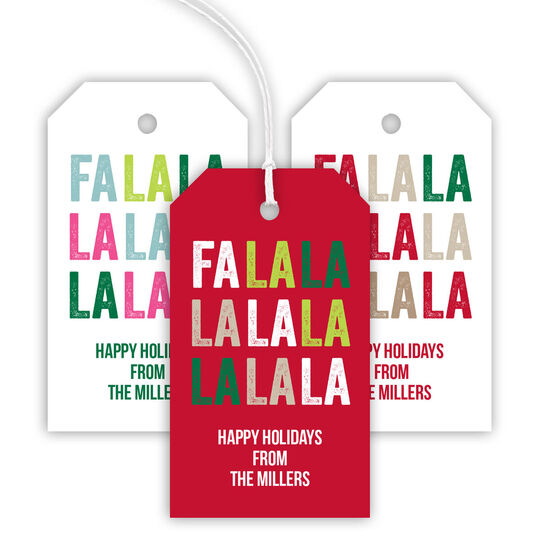 FaLaLa Holiday Hanging Gift Tags
